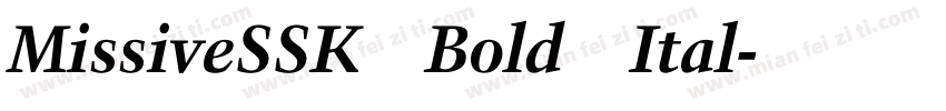 MissiveSSK Bold Ital字体转换